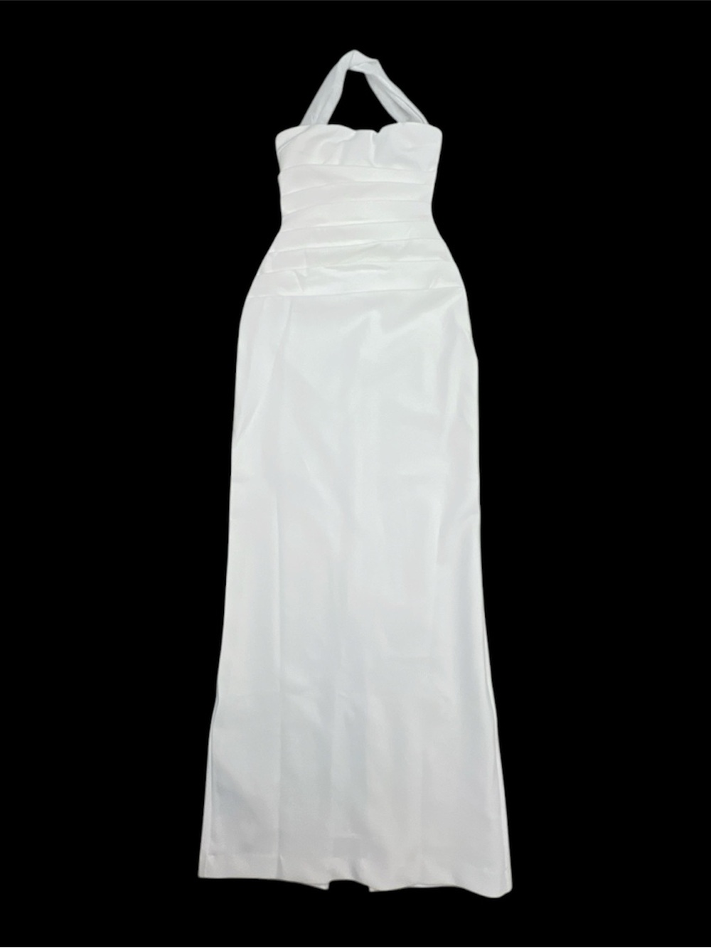 BABYBOO White Solid Knit Square Neck Bodycon Maxi Zip Dress XS - Picture 11 of 11